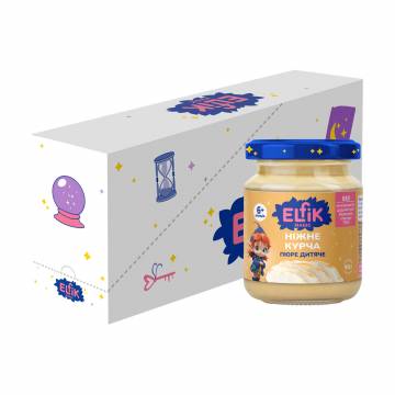 Детское пюре Elfik Magic Нежный цыпленок, от 6 месяцев, 6*90 г Детское пюре Elfik Magic Нежный цыпленок, от 6 месяцев, 6*90 г