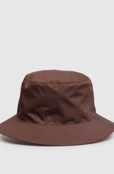 Коричневая панама с нашивкой логотипа