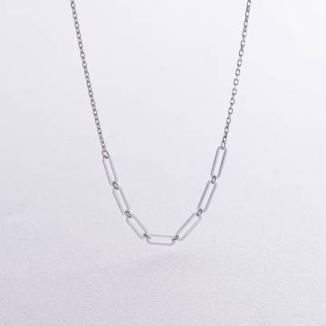 Колье - цепочка в белом золоте кол02383 Колье - цепочка в белом золоте кол02383