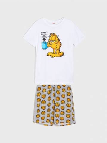 Піжамний комплект із двох предметів Garfield - білий Піжамний комплект із двох предметів Garfield - білий
