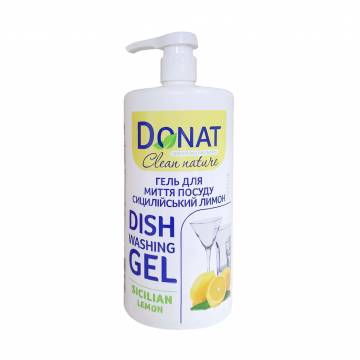 Гель для мытья посуды Donat Clean Nature Сицилийский лимон, 1 л Гель для мытья посуды Donat Clean Nature Сицилийский лимон, 1 л