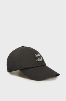 Женская черная кепка IKONIK 2.0 CHOUPRHNSTNS CAP Черный ONESIZE Karl Lagerfeld 236W3403