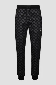 Мужские черные спортивные брюки с узором Черный S Karl Lagerfeld 551951.705096;990