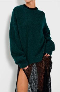 Джемпер basic - синьо-зелений