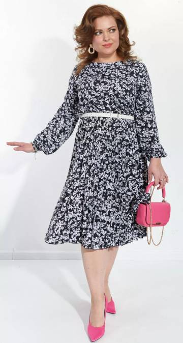 Сукні великіх розмірів Lemanta Гарне плаття пліссе 42-44 (59773)