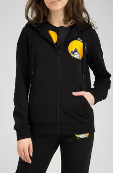 Женское черное худи Черный 42 Love Moschino W333305E2117_C74