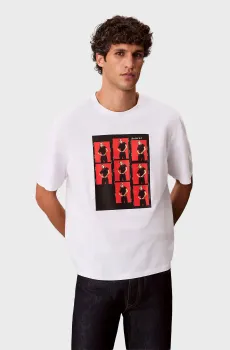 Мужская белая футболка OUTTAKES Белый M Calvin Klein LV040410MH