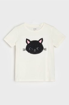Бавовняна футболка - кремовий