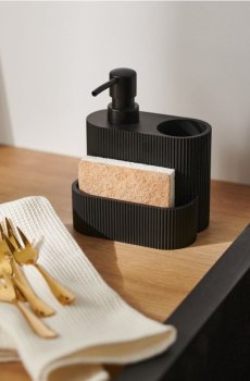 Дозатор засобу для миття посуду - чорний