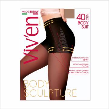Колготки женские Viven Petty Body Suit с шортиками и пуш-ап эффектом 40 DEN, бронза, размер 5 Колготки женские Viven Petty Body Suit с шортиками и пуш-ап эффектом 40 DEN, бронза, размер 5