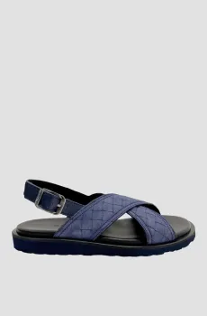 Мужские темно-синие замшевые сандалии Синий 39 Baldinini U3E600P1CRIT;IDID