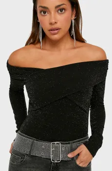 Женский черный топ Черный M Tally Weijl STSPEAUGEL