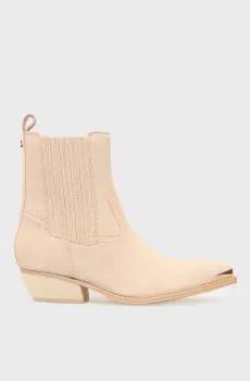 Женские бежевые замшевые казаки LANNA2 Бежевый 41 Guess FLTLN2SUE10