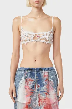 Женский белый топ T-BRA-DEV Белый XS Diesel A14644 0ANAW