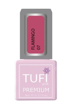 Уценка! Гель-лак для ногтей Tufi profi Premium Flamingo 07 Закатно-розовый, 8 мл