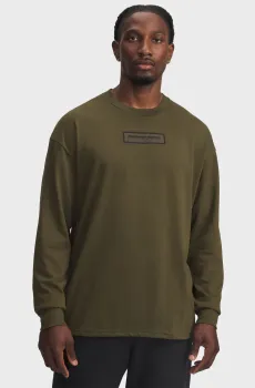 Мужской оливковый лонгслив UA Pjt Rck LS Q4 ST Зеленый L Under Armour 6005014-308