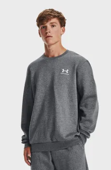 Мужской серый свитшот UA Essential Fleece Crew Серый 3XL Under Armour 1374250-012