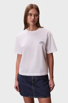 Женская белая футболка BOXY GRAPHIC Белый XL Calvin Klein Jeans LV047F801G