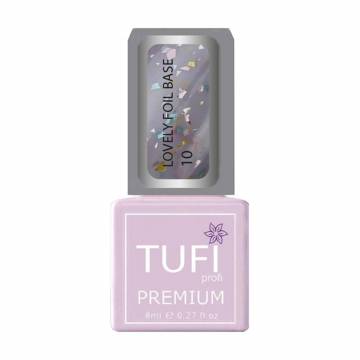 База для гель-лака Tufi profi Premium Lovely Foil Base с фольгой, 10 Сиреневый дым, 8 мл База для гель-лака Tufi profi Premium Lovely Foil Base с фольгой, 10 Сиреневый дым, 8 мл