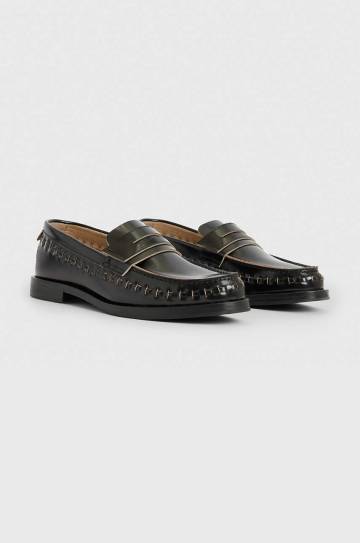 Кожаные мокасины AllSaints Sofie женские цвет чёрный на плоском ходу WF643Y Кожаные мокасины AllSaints Sofie женские цвет чёрный на плоском ходу WF643Y