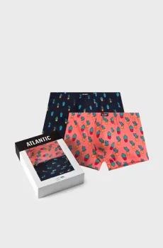 Мужские боксеры с узором (2 шт) Разноцветный XL Atlantic 2MHH-005