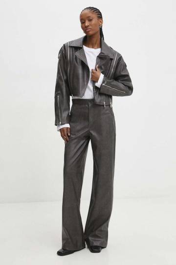 Куртка Answear Lab женская цвет коричневый переходная oversize Куртка Answear Lab женская цвет коричневый переходная oversize