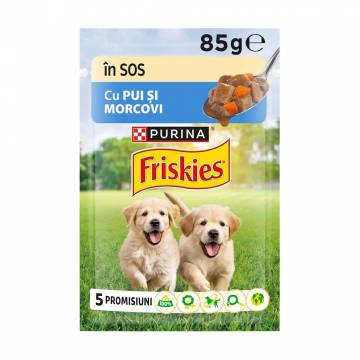 Влажный корм для щенков Friskies Junior с курицей и морковью, кусочки в подливке, 85 г Влажный корм для щенков Friskies Junior с курицей и морковью, кусочки в подливке, 85 г