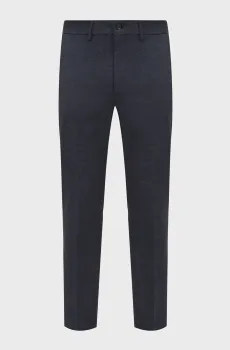 Мужские темно-синие брюки в клетку DENTON BRUSHED Синий 30-32 Tommy Hilfiger MW0MW36700