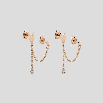 Золотые серьги Minimal ЗЛК-0423-ч Золотые серьги Minimal ЗЛК-0423-ч
