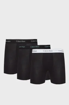 Мужские черные боксеры (3 шт) BOXER BRIEF Черный M Calvin Klein LV00NB4394