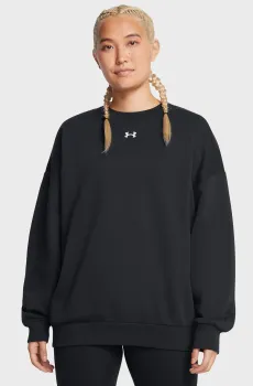 Женский черный свитшот UA Rival Fleece OS Crew Черный L Under Armour 1386463-001