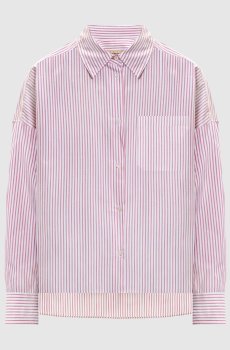Розовая рубашка AUREO в полоску