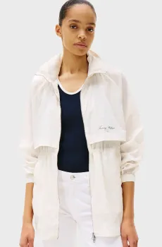 Женская белая ветровка ULTRA LIGHT HIP WINDBREAKER Белый M Tommy Hilfiger WW0WW45413