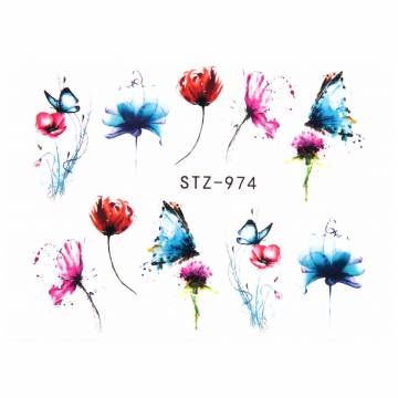 Водные наклейки для ногтей Vizavi Professional STZ (STZ-974) Водные наклейки для ногтей Vizavi Professional STZ (STZ-974)