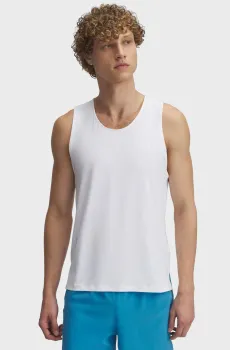 Мужская белая майка UA LAUNCH ELITE SINGLET Белый L Under Armour 1389800-100