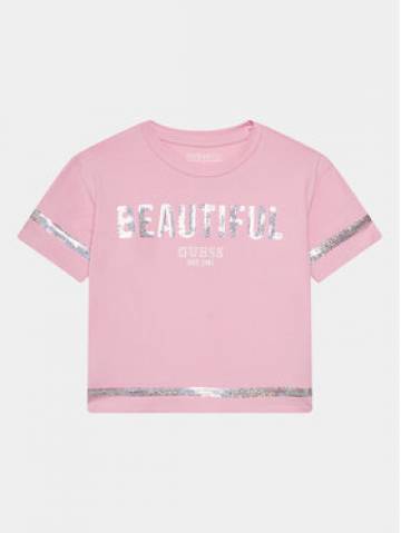 Guess Футболка J4RI08 K6YW4 Рожевий Regular Fit Guess Футболка J4RI08 K6YW4 Рожевий Regular Fit