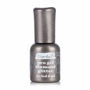 Гель-лак для ногтей GlamBee ProGel Diamond Glitter 128, 6 мл Гель-лак для ногтей GlamBee ProGel Diamond Glitter 128, 6 мл