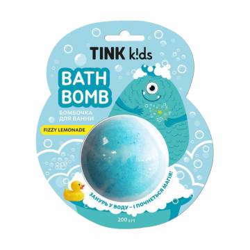 Детская бомбочка для ванны Tink Kids Fizzy Lemonade Bath Bomb, 200 г Детская бомбочка для ванны Tink Kids Fizzy Lemonade Bath Bomb, 200 г