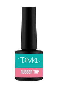 Топ для гель-лака Divia Rubber Top с липким слоем, 8 мл