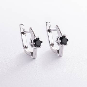 Серебряные серьги с сапфирами GS-02-047-31 Серебряные серьги с сапфирами GS-02-047-31