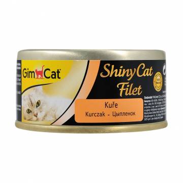 Влажный корм для кошек всех пород GimCat Shiny Cat Filet с цыпленком, 70 г Влажный корм для кошек всех пород GimCat Shiny Cat Filet с цыпленком, 70 г