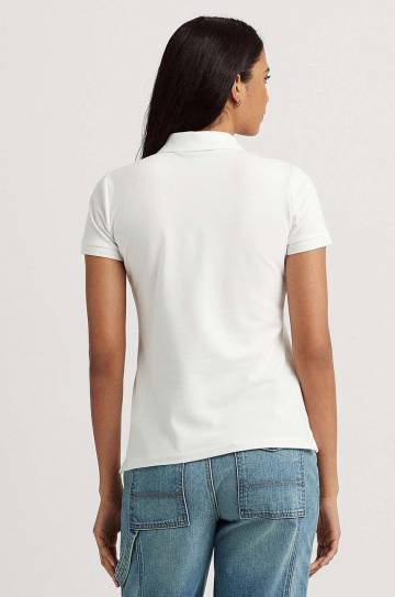 Футболка Lauren Ralph Lauren женский цвет белый с воротником Футболка Lauren Ralph Lauren женский цвет белый с воротником