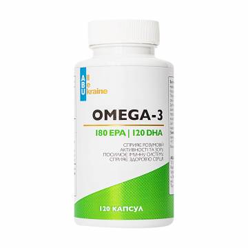 Омега-3 ABU - All Be Ukraine Omega-3 180 EPA/120 DHA, 120 капсул