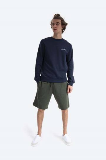 Хлопковая кофта A.P.C. Sweat Item мужская цвет синий однотонная COEAS.H27608-DARKNAVY Хлопковая кофта A.P.C. Sweat Item мужская цвет синий однотонная COEAS.H27608-DARKNAVY