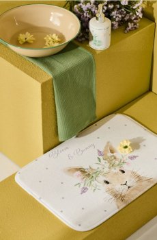 Килимок для ванної з мотивом зайчика - різнобарвний