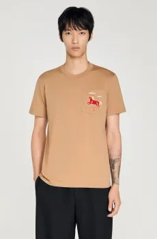 Мужская бежевая футболка Бежевый L Sandro SHPTS01754_Beige