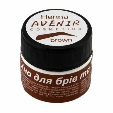 Хна для окрашивания бровей Avenir Cosmetics Henna, Brown, 10 г Хна для окрашивания бровей Avenir Cosmetics Henna, Brown, 10 г
