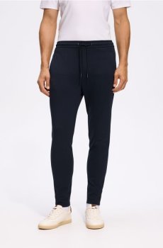 Reserved - Штани slim з мерсеризованої бавовни - темно-синій - 221JT-59X
