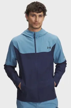 Мужская темно-синяя ветровка UA Tech Utility Woven Jckt Синий XL Under Armour 6004967-403
