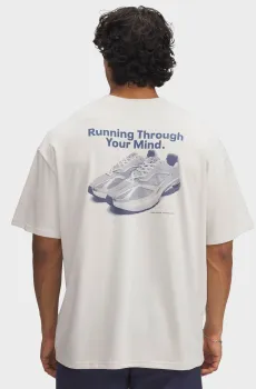 Мужская белая футболка UA HWT RUNNING SHOE OS SS Белый XXL Under Armour 6004897-110